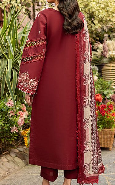 Parishay Wine Red Lawn Suit | Pakistani Lawn Dress in USA- Image 2