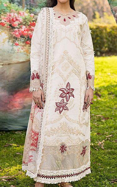 Parishay Off White Lawn Suit | Pakistani Lawn Dress in USA- Image 1