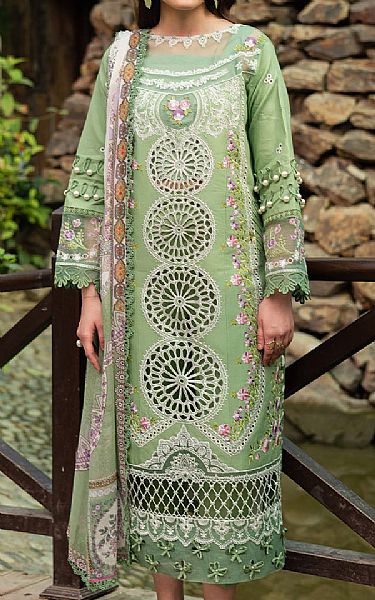Parishay Pistachio Green Lawn Suit | Pakistani Lawn Dress in USA- Image 1