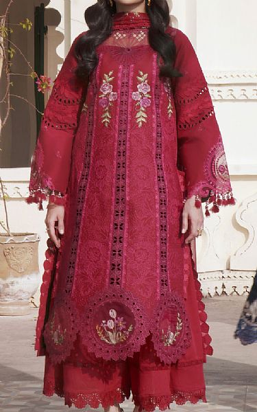 Parishay Auburn Red Lawn Suit | Pakistani Lawn Dress in USA- Image 2