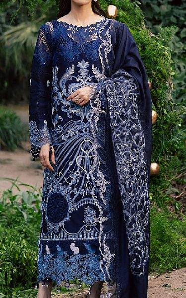 Parishay Navy Blue Lawn Suit | Pakistani Lawn Dress in USA- Image 1