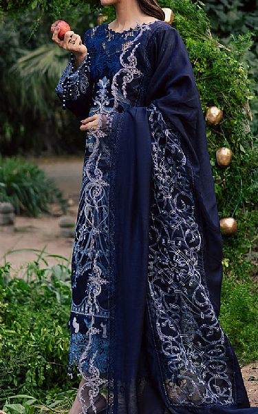Parishay Navy Blue Lawn Suit | Pakistani Lawn Dress in USA- Image 2