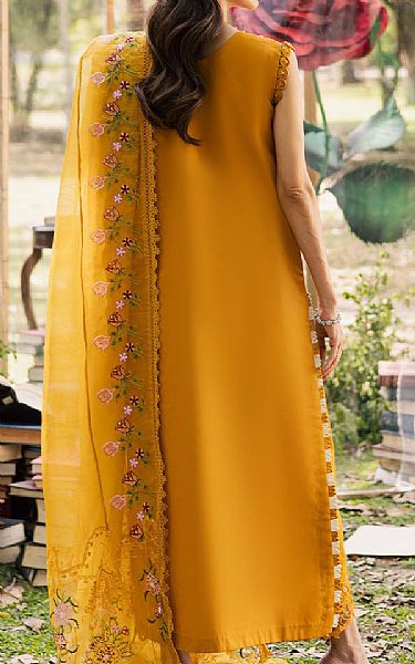 Parishay Mustard Lawn Suit | Pakistani Lawn Dress in USA- Image 2