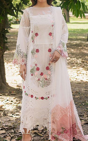 Parishay White Lawn Suit | Pakistani Lawn Dress in USA- Image 1