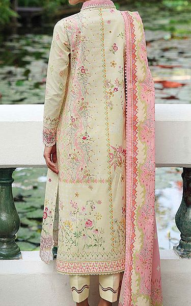 Qalamkar Light Green Lawn Suit | Pakistani Lawn Dress in USA- Image 2
