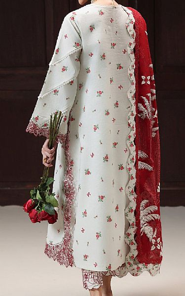 Qalamkar Off White Lawn Suit | Pakistani Lawn Dress in USA- Image 2