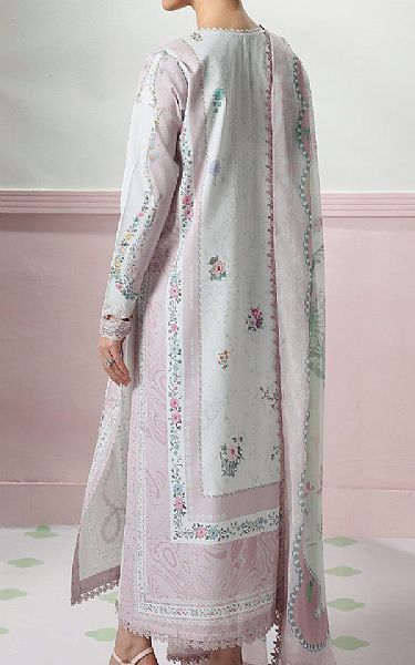 Qalamkar Off White/Light Pink Lawn Suit | Pakistani Lawn Dress in USA- Image 2
