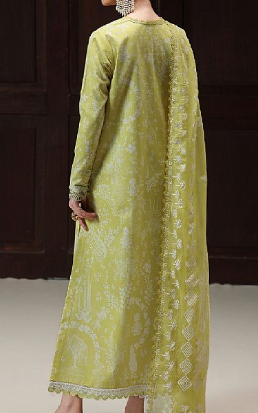 Qalamkar Lime Lawn Suit | Pakistani Lawn Dress in USA- Image 2