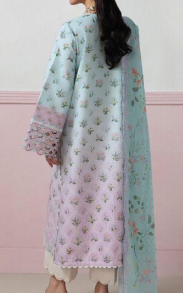 Qalamkar Light Blue/Lilac Lawn Suit | Pakistani Lawn Dress in USA- Image 2