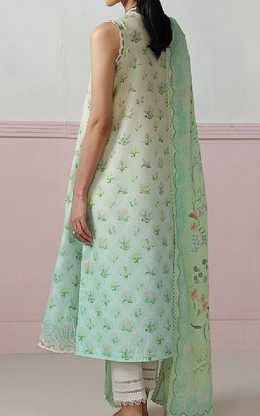 Qalamkar Mint Green Lawn Suit | Pakistani Lawn Dress in USA- Image 2