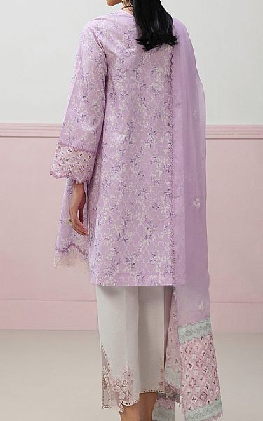 Qalamkar Light Pink/Lilac Lawn Suit | Pakistani Lawn Dress in USA- Image 2