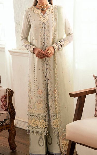 Qalamkar Beryl Green Lawn Suit | Pakistani Lawn Dress in USA- Image 1