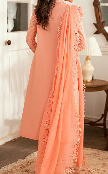 Qalamkar Peach Lawn Suit | Pakistani Lawn Dress in USA- Image 2