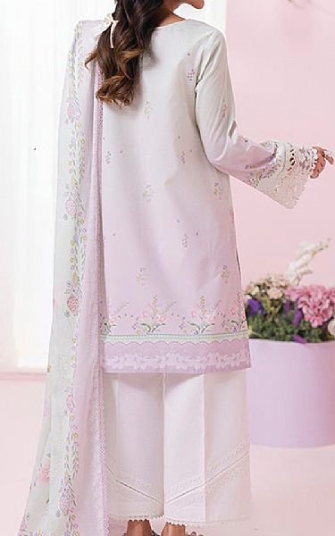 Qalamkar Off White/Pink Flare Lawn Suit | Pakistani Lawn Dress in USA- Image 2