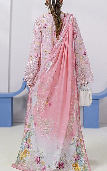 Qalamkar Pink Lawn Suit | Pakistani Lawn Dress in USA- Image 2