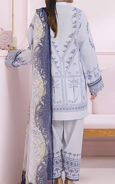 Qalamkar Light Grey Lawn Suit | Pakistani Lawn Dress in USA- Image 2