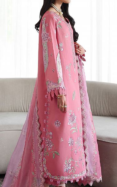 Qalamkar Pink Lawn Suit | Pakistani Lawn Dress in USA- Image 2