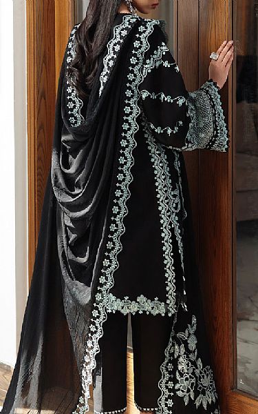 Qalamkar Black Lawn Suit | Pakistani Lawn Dress in USA- Image 2