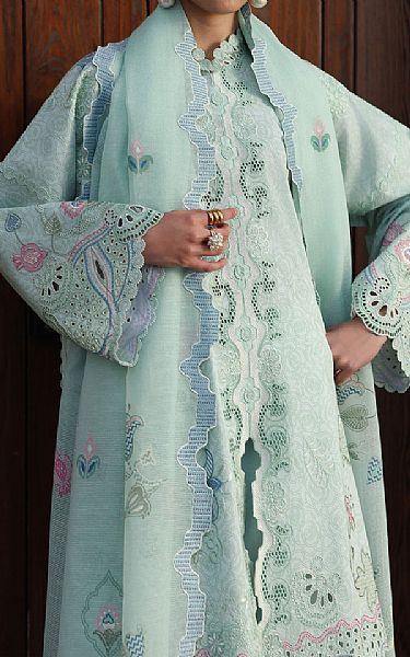 Qalamkar Aqua Lawn Suit | Pakistani Lawn Dress in USA- Image 2
