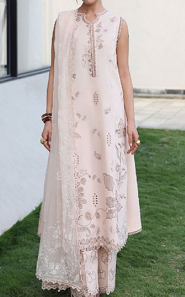 Qalamkar Light Pink Lawn Suit | Pakistani Lawn Dress in USA- Image 1