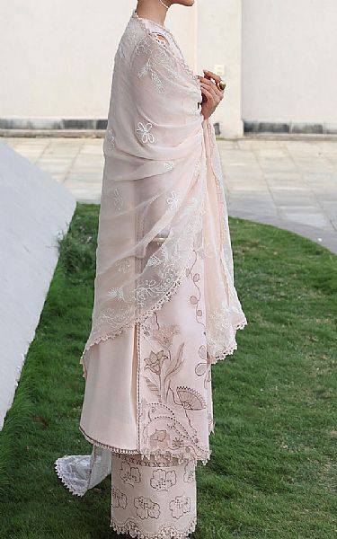 Qalamkar Light Pink Lawn Suit | Pakistani Lawn Dress in USA- Image 2