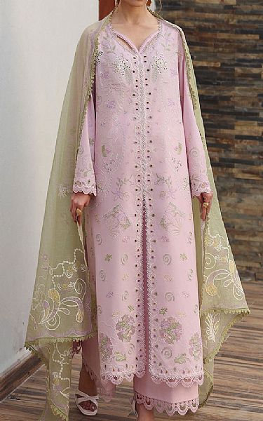 Qalamkar Lavender Lawn Suit | Pakistani Lawn Dress in USA- Image 1