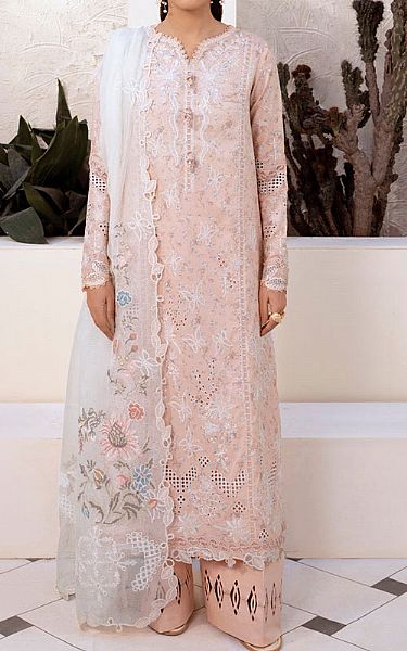 Qalamkar Rose Pink Lawn Suit | Pakistani Lawn Dress in USA- Image 1