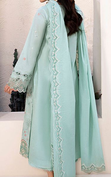 Qalamkar Aqua Lawn Suit | Pakistani Lawn Dress in USA- Image 2
