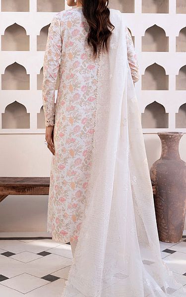 Qalamkar Off-white Lawn Suit | Pakistani Lawn Dress in USA- Image 2