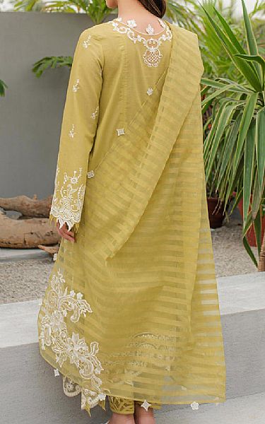 Qalamkar Lu__ Gold Lawn Suit | Pakistani Lawn Suits- Image 2