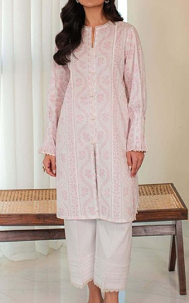 Qalamkar Pastel Pink Lawn Suit (2 pcs) | Pakistani Lawn Suits- Image 1