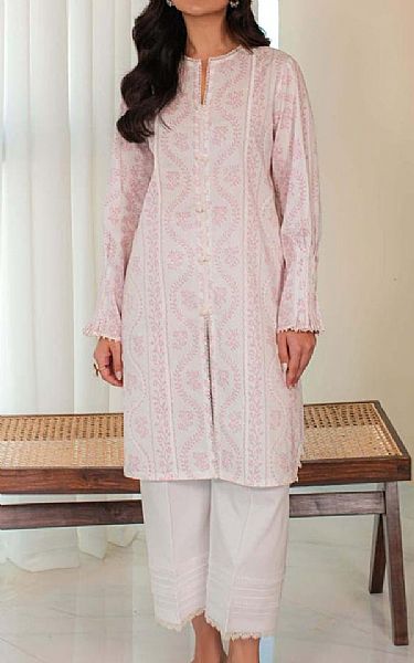 Qalamkar Pastel Pink Lawn Suit (2 pcs) | Pakistani Lawn Dress in USA- Image 1