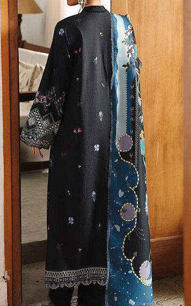 Qalamkar Black Jacquard Suit | Pakistani Winter Dresses in USA- Image 2