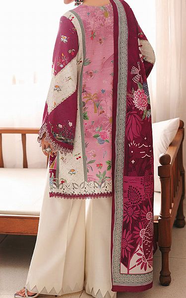 Qalamkar Pink Jacquard Suit | Pakistani Winter Dresses in USA- Image 2