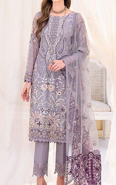 Lavender Chiffon Suit | Ramsha Pakistani Chiffon Dresses