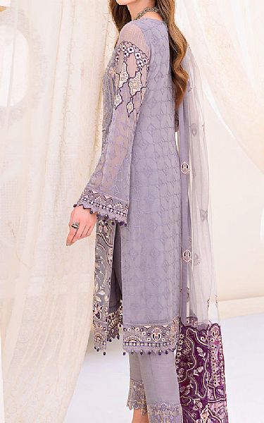 Ramsha Lavender Chiffon Suit | Pakistani Embroidered Chiffon Dresses- Image 2