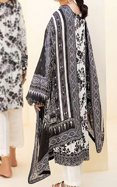 Ramsha Off-white/Black Khaddar Suit | Pakistani Winter Dresses- Image 2