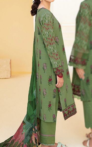 Ramsha Forest Green Khaddar Suit | Pakistani Winter Dresses- Image 2