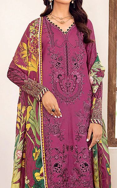 Ramsha Dark Pink Lawn Suit | Pakistani Dresses in USA- Image 2