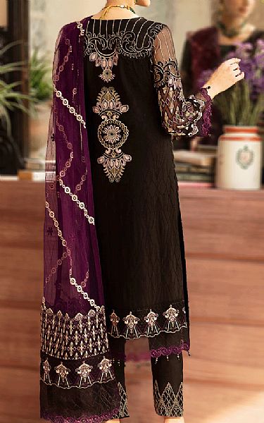 Ramsha Black Chiffon Suit | Pakistani Embroidered Chiffon Dresses USA- Image 2