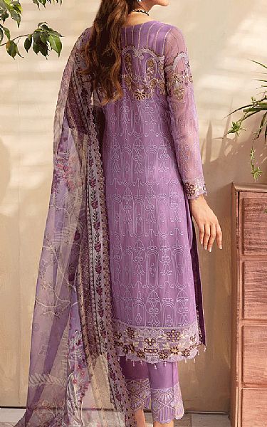 Ramsha Dark Lilac Chiffon Suit | Pakistani Embroidered Chiffon Dresses USA- Image 2