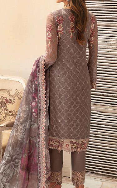Ramsha Dark Grey Chiffon Suit | Pakistani Embroidered Chiffon Dresses USA- Image 2