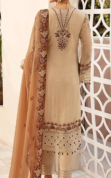 Ramsha Fawn Chiffon Suit | Pakistani Embroidered Chiffon Dresses USA- Image 2