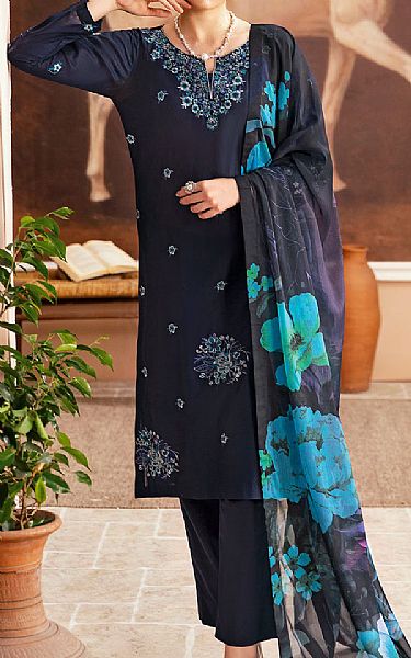 Ramsha Navy Blue Lawn Suit | Pakistani Lawn Dress in USA- Image 1