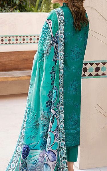 Ramsha Emerald Green Lawn Suit | Pakistani Lawn Dress in USA- Image 2