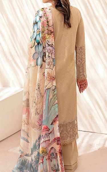 Ramsha Tan Lawn Suit | Pakistani Lawn Dress in USA- Image 2