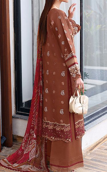 Ramsha Brown Lawn Suit | Pakistani Lawn Dress in USA- Image 2