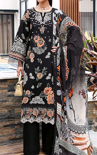 Ramsha Black Lawn Suit | Pakistani Lawn Dress in USA- Image 1