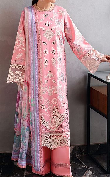 Ramsha Pink Lawn Suit | Pakistani Lawn Dress in USA- Image 1