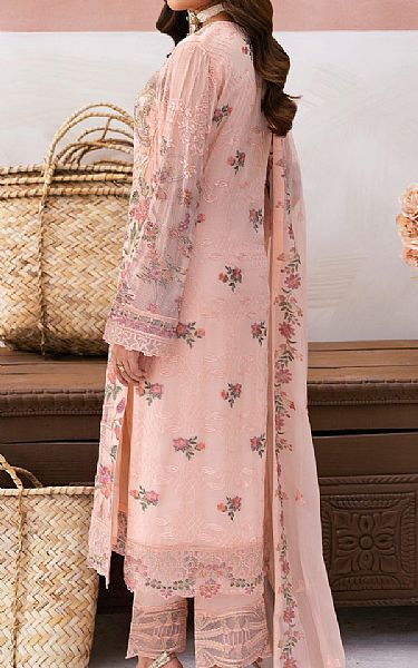 Ramsha Cavern Pink Chiffon Suit | Pakistani Embroidered Chiffon Dresses USA- Image 2